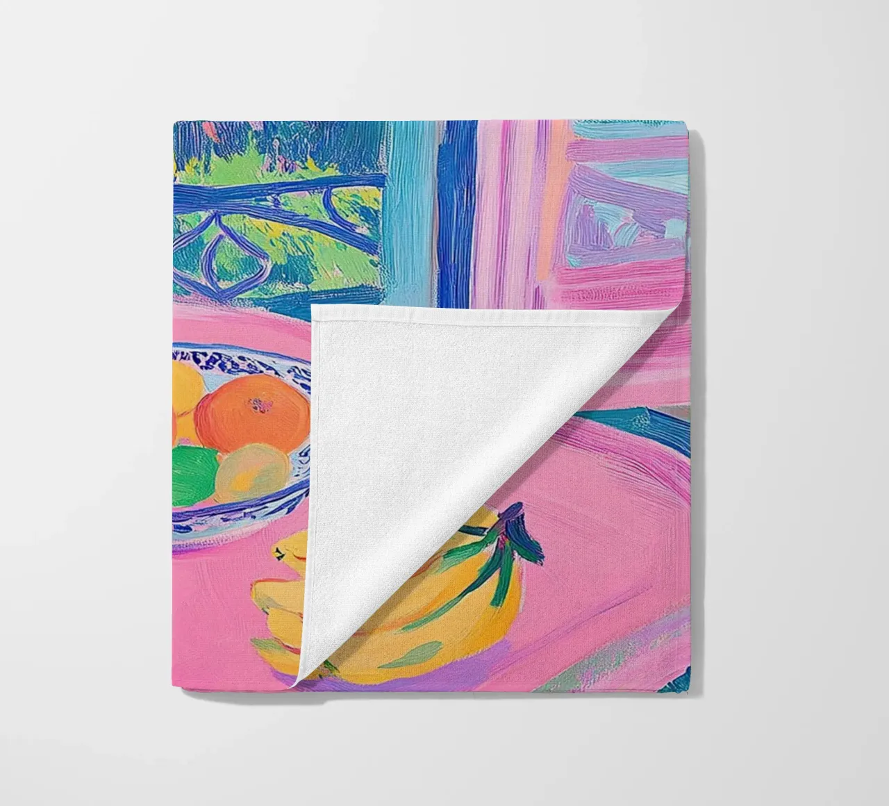 Open Window Pink beach towel by Euphoria Theresa