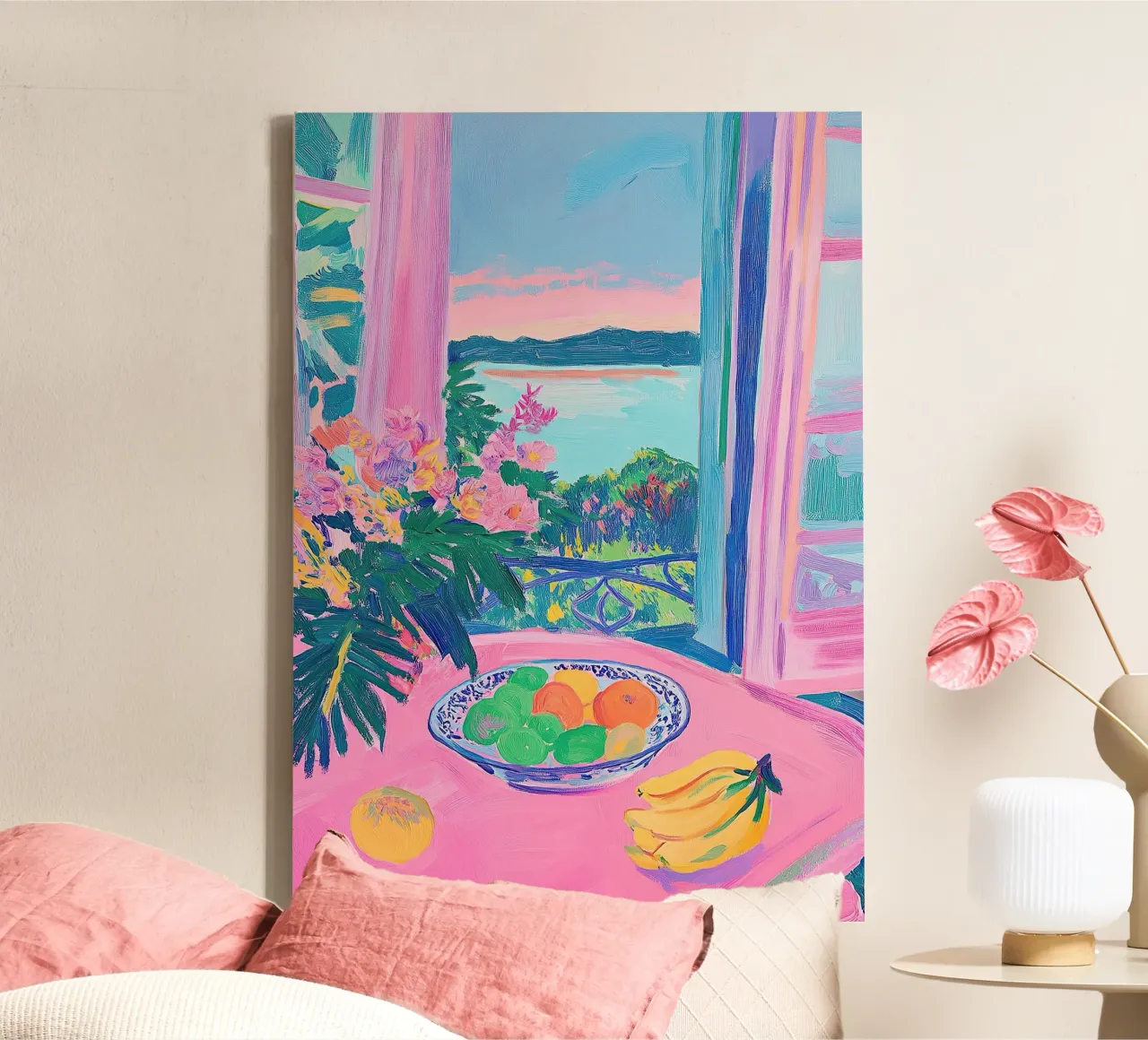Open Window Pink canvas by Euphoria Theresa