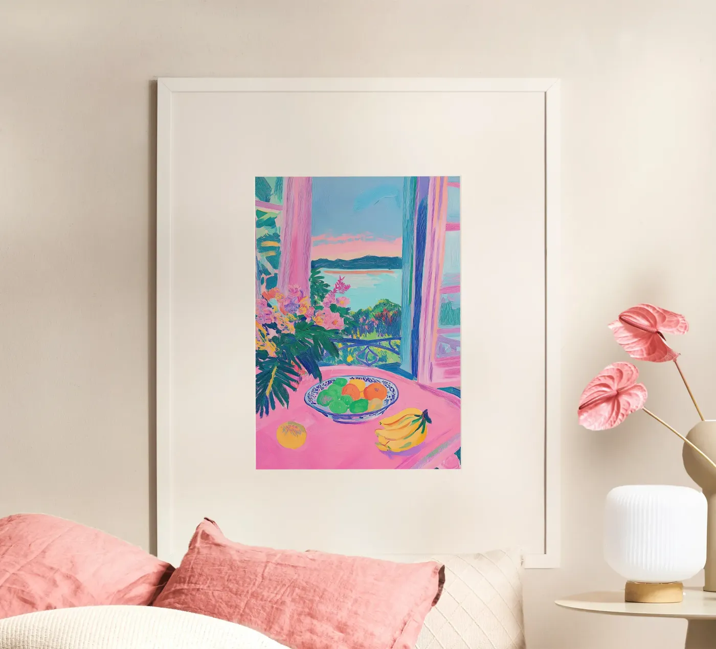 Open Window Pink Poster von Euphoria Theresa