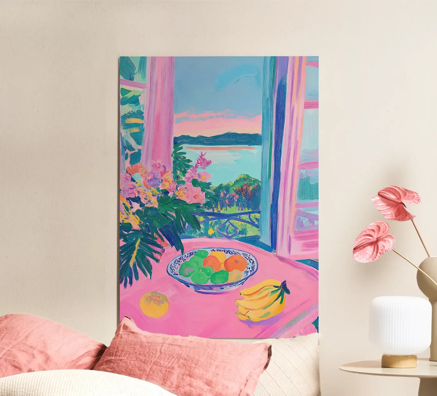 Open Window Pink Poster von Euphoria Theresa