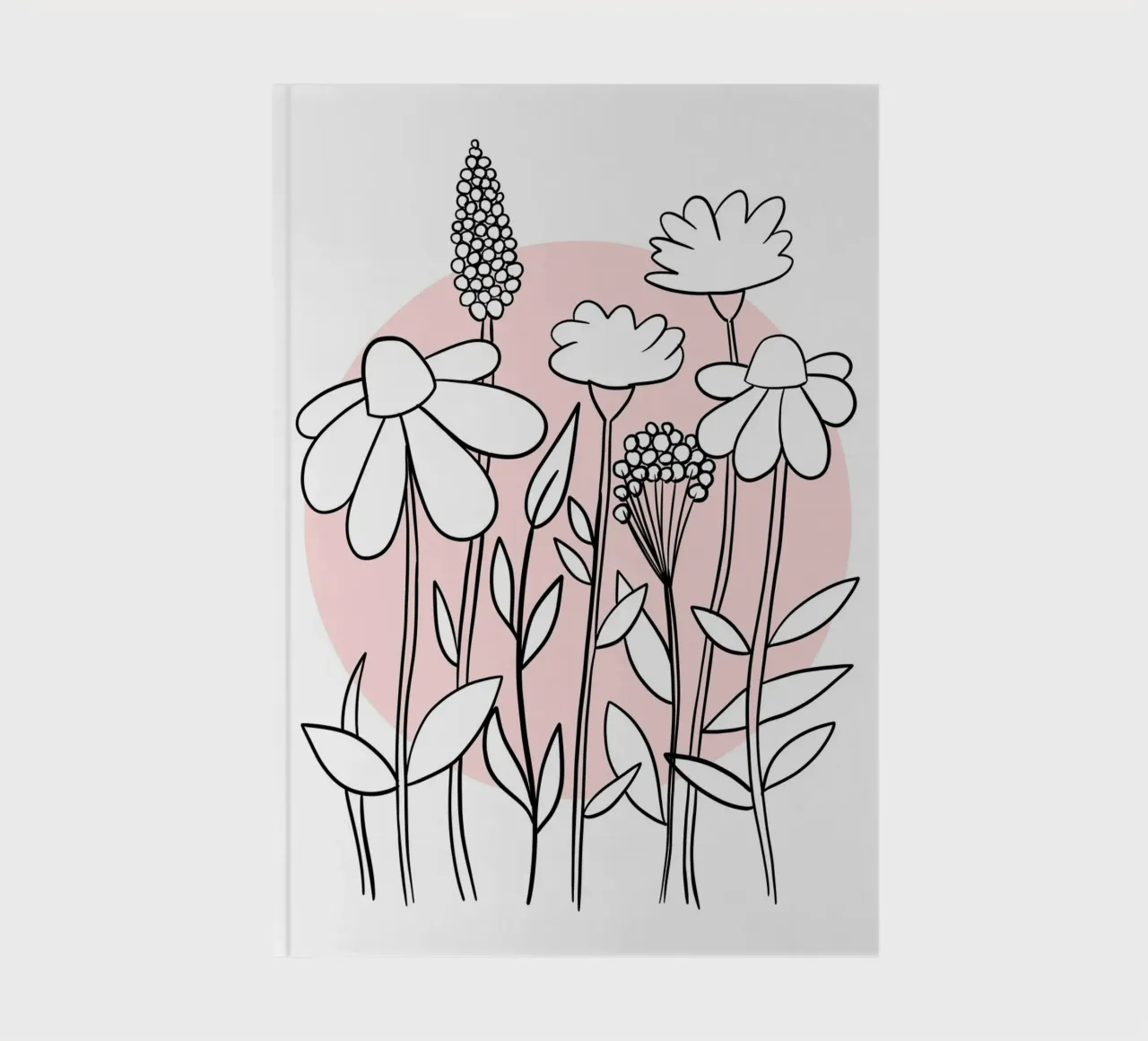 Wildblumen Linienzeichnung diario da BAINAI