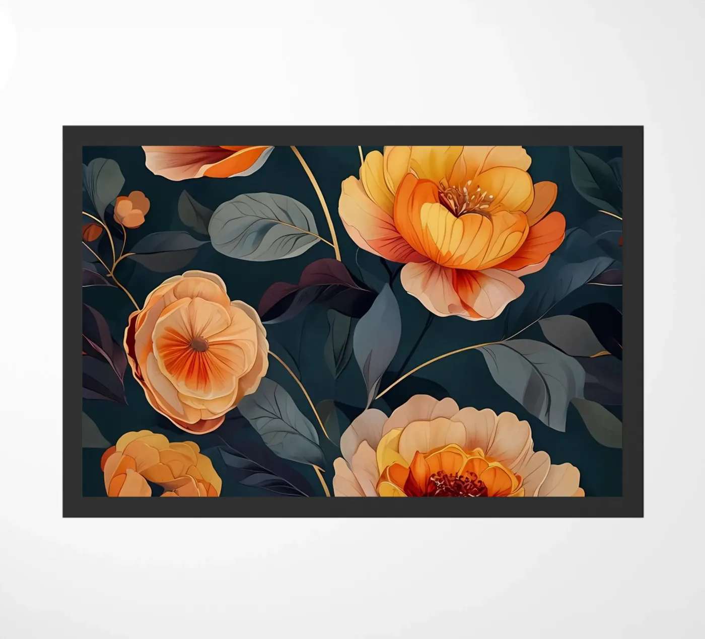 Opulent Peonies doormat by Artistic-shop