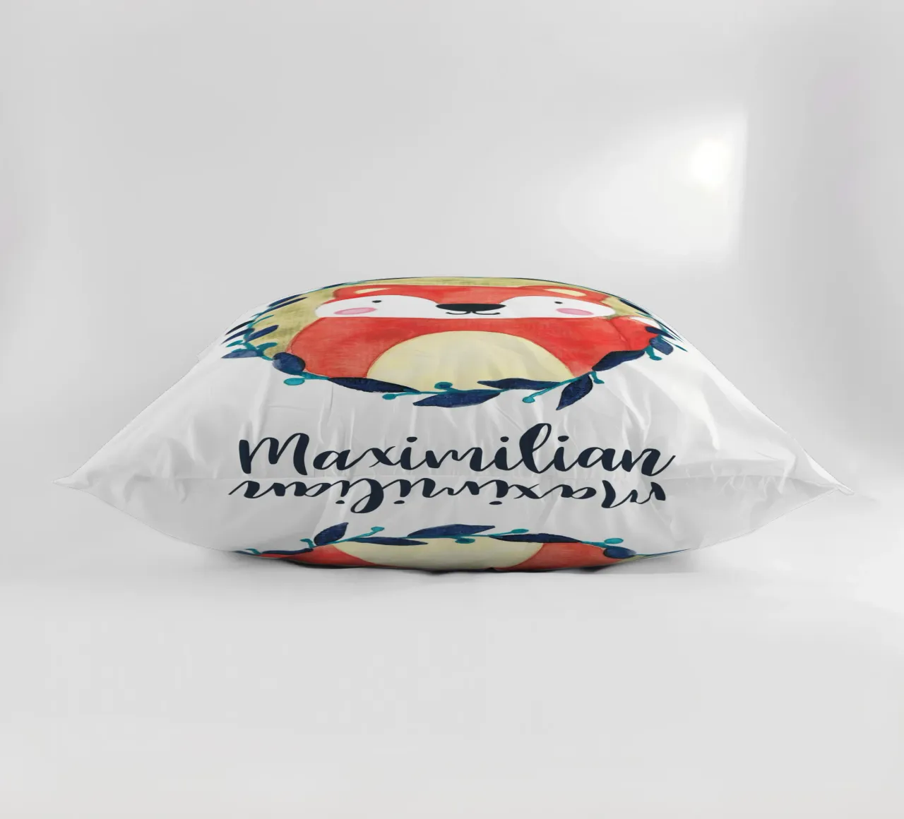 Kleiner Fuchs Portrait mit Name cuscino da BAINAI KIDS