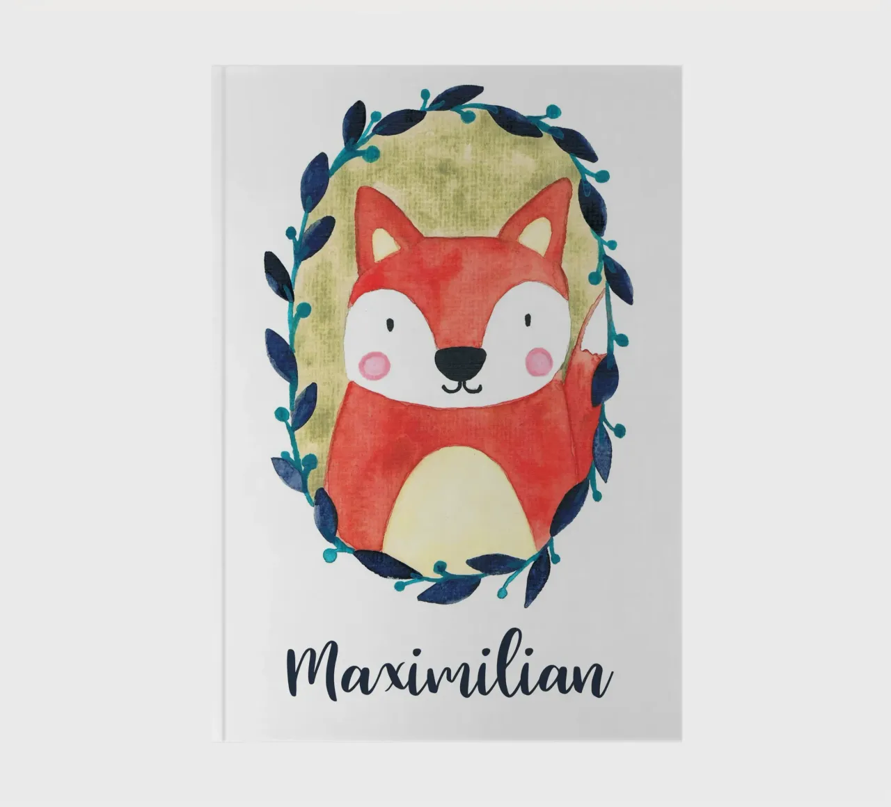 Kleiner Fuchs Portrait mit Name notebook by BAINAI KIDS