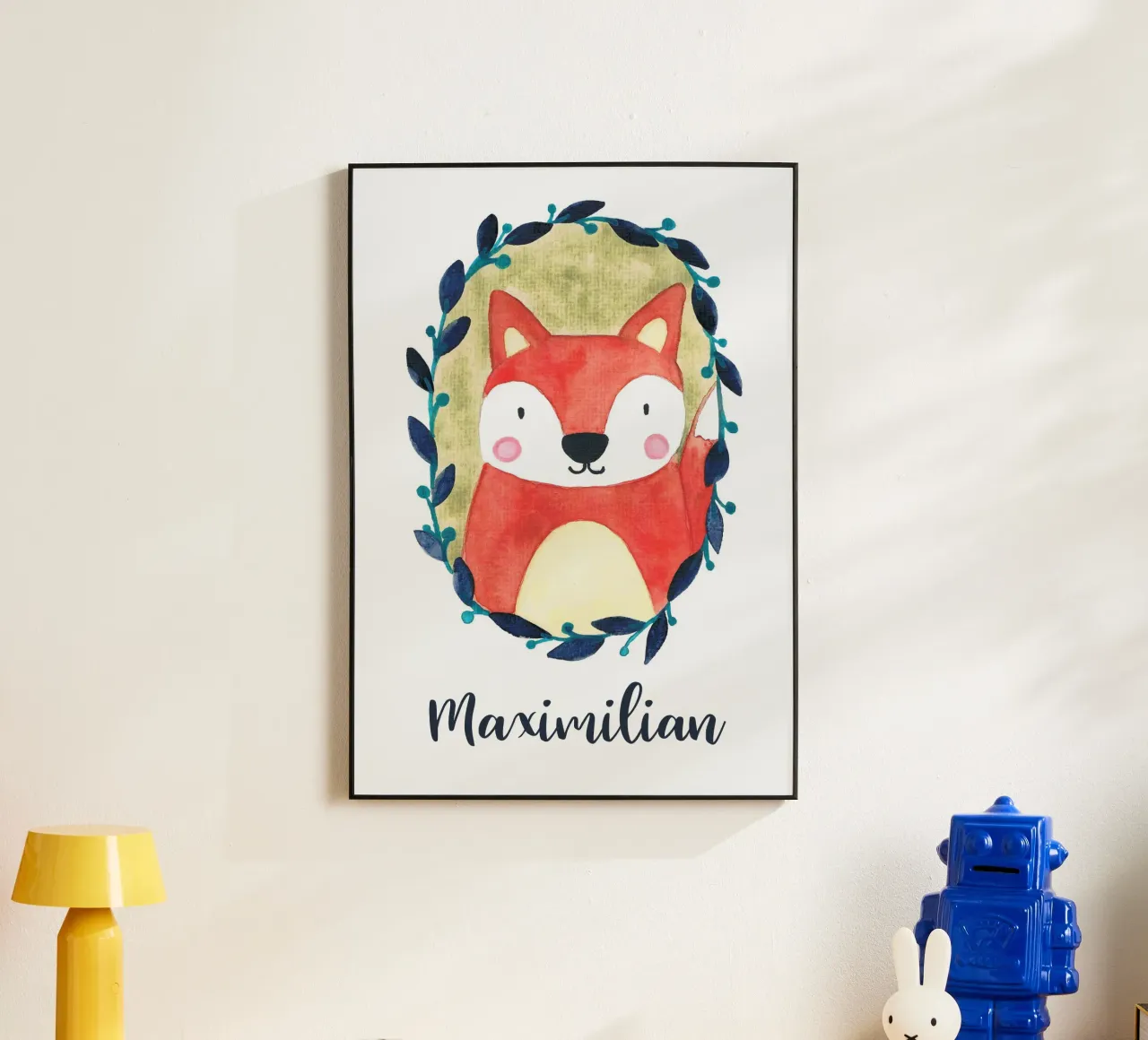 Kleiner Fuchs Portrait mit Name alluminio dibond da BAINAI KIDS