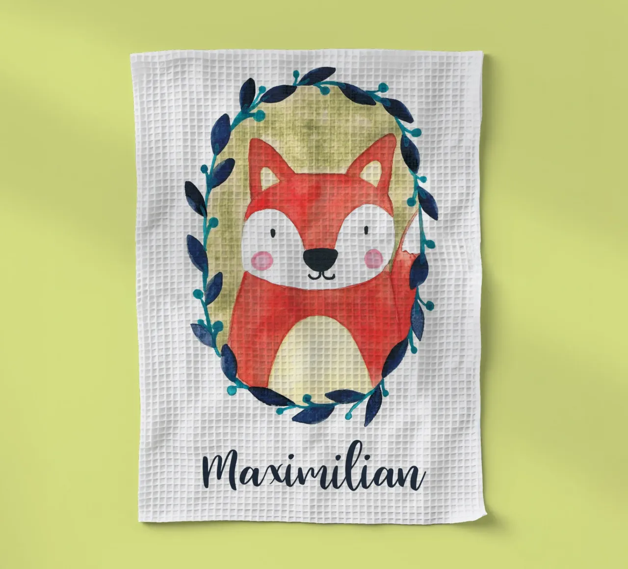 Kleiner Fuchs Portrait mit Name canovaccio da cucina da BAINAI KIDS