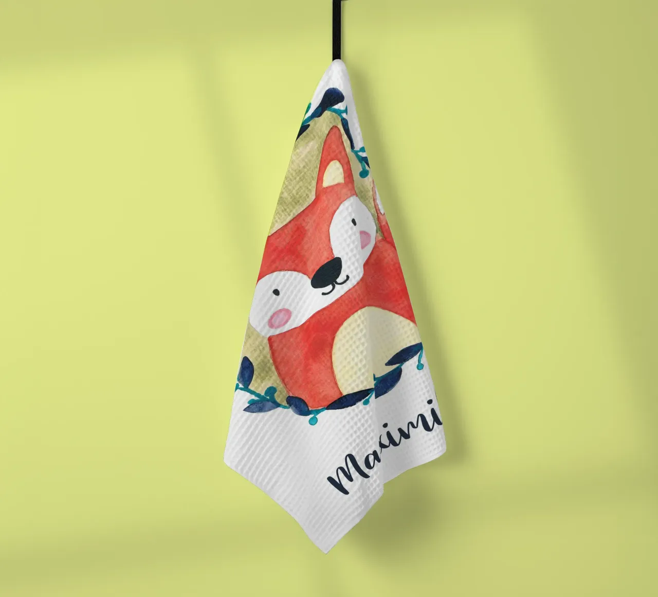 Kleiner Fuchs Portrait mit Name canovaccio da cucina da BAINAI KIDS