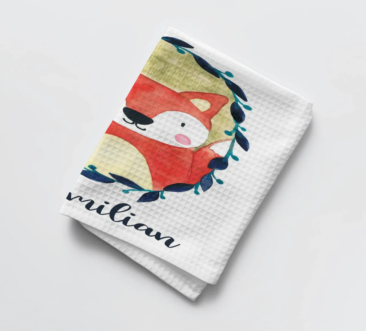 Kleiner Fuchs Portrait mit Name canovaccio da cucina da BAINAI KIDS