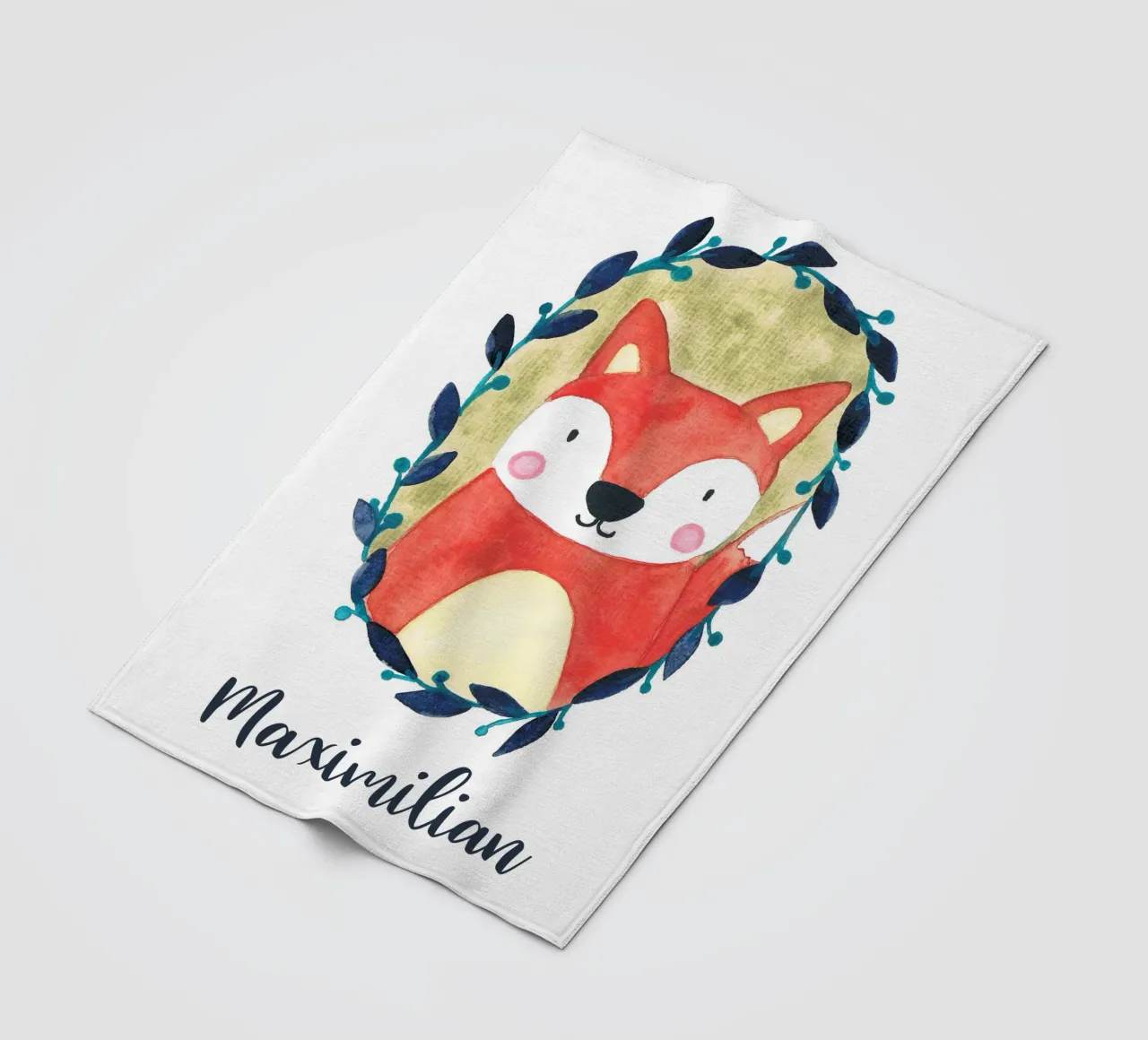 Kleiner Fuchs Portrait mit Name coperta in pile da BAINAI KIDS