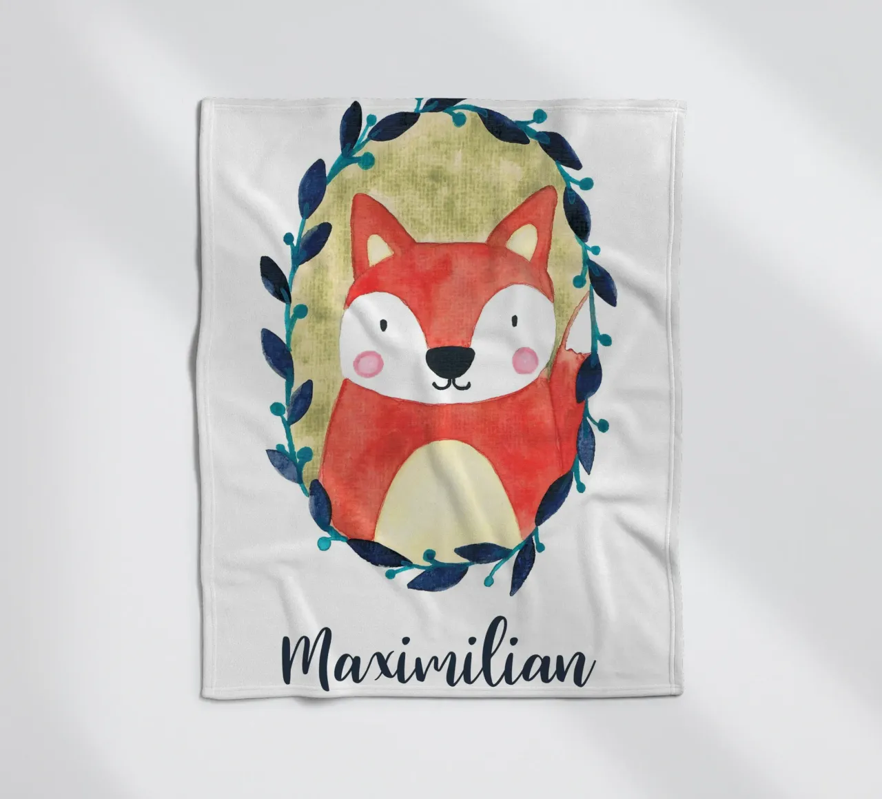 Kleiner Fuchs Portrait mit Name coperta in pile da BAINAI KIDS