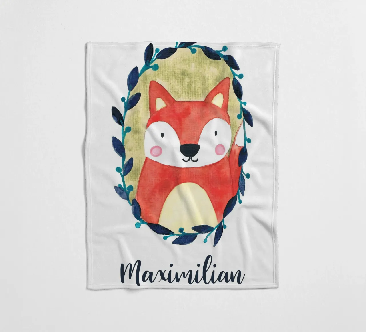 Kleiner Fuchs Portrait mit Name coperta in pile da BAINAI KIDS