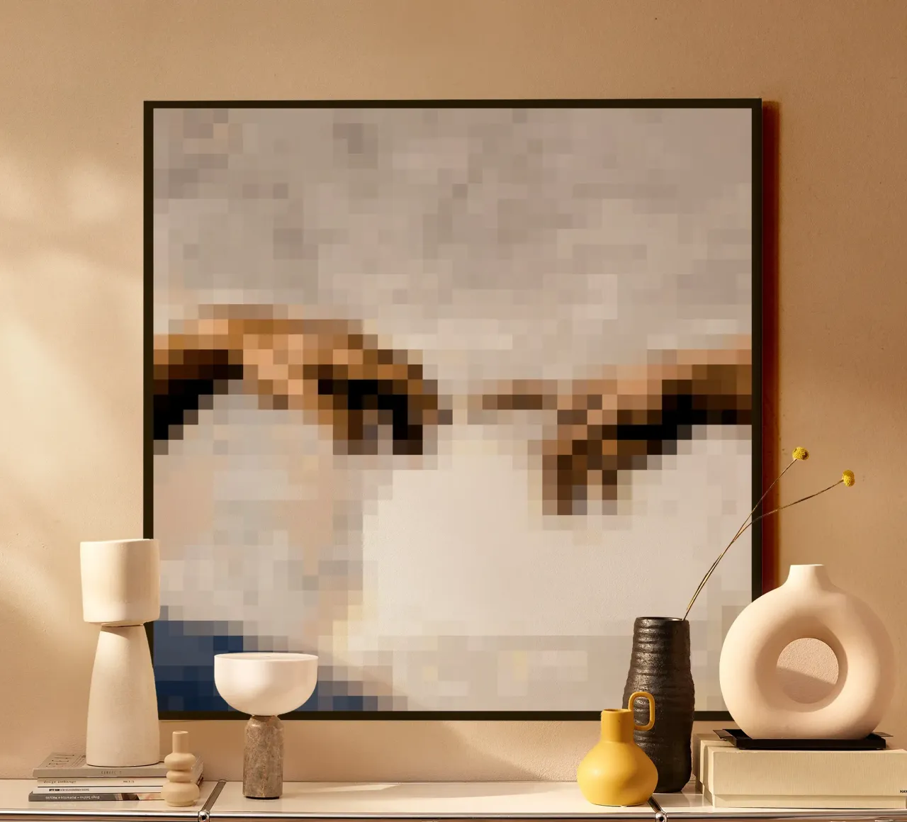 Pixeled Hands tela da Pixeled