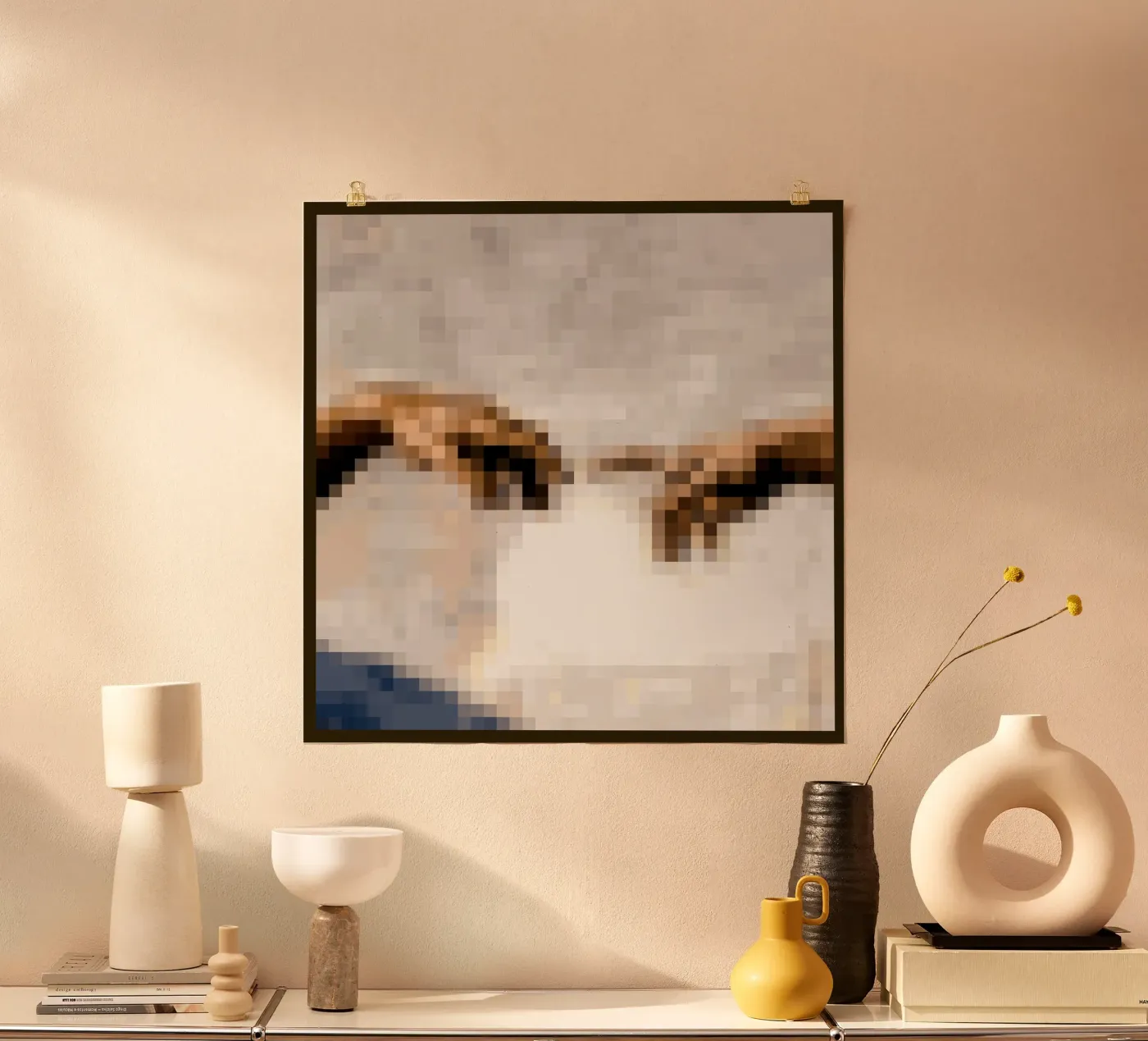 Pixeled Hands poster van Pixeled