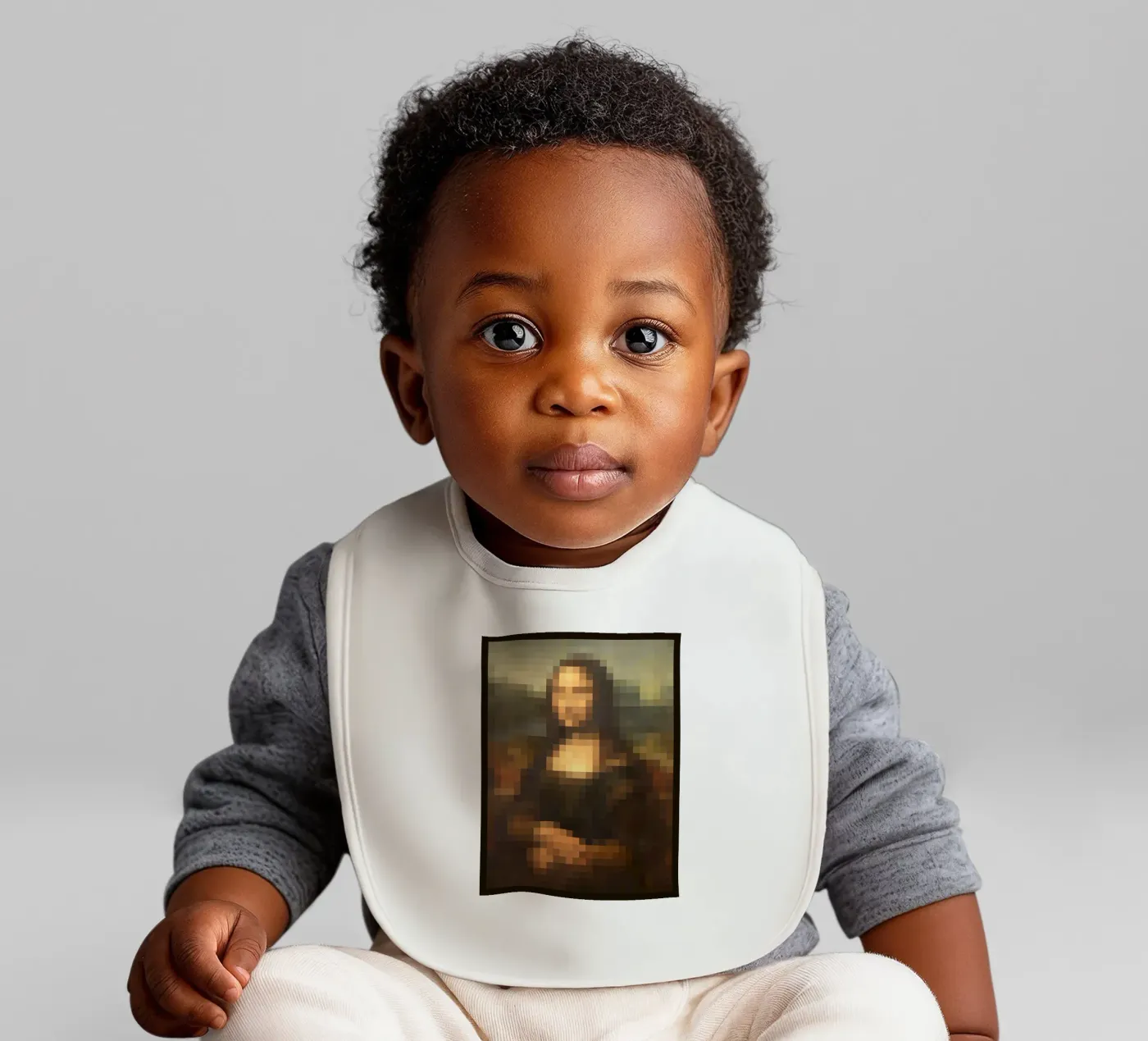 Pixeled Mona Lisa bavaglino da Pixeled