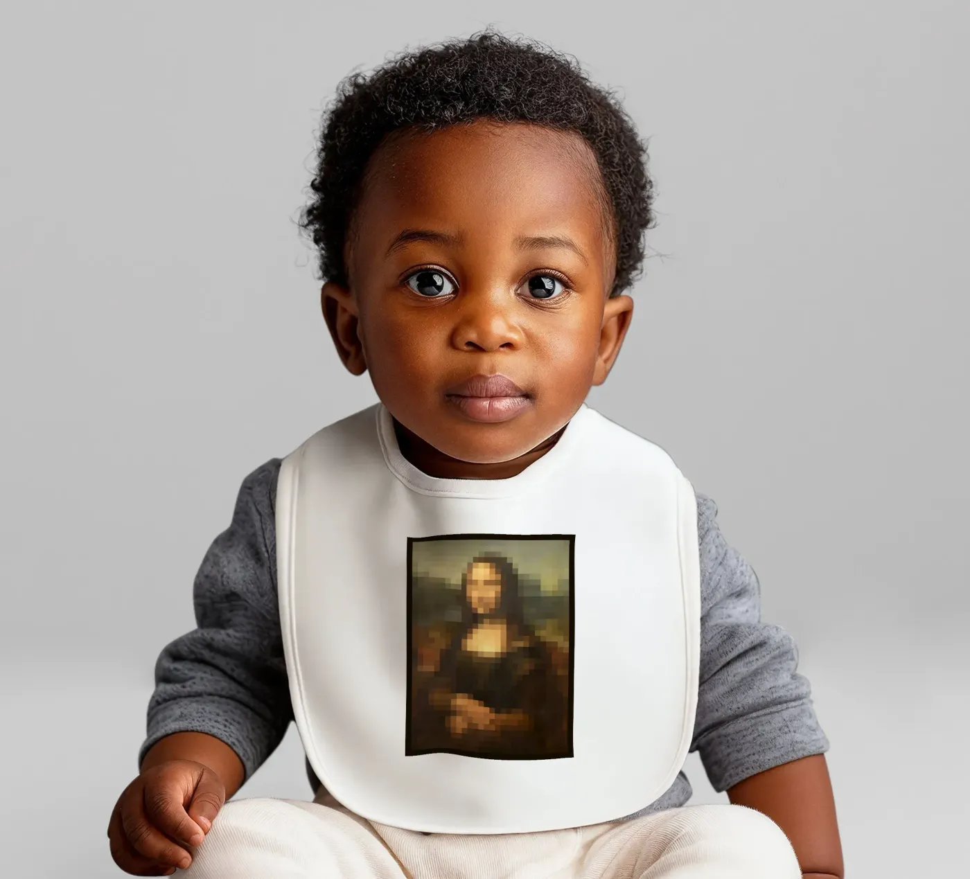 Pixeled Mona Lisa bavaglino da Pixeled
