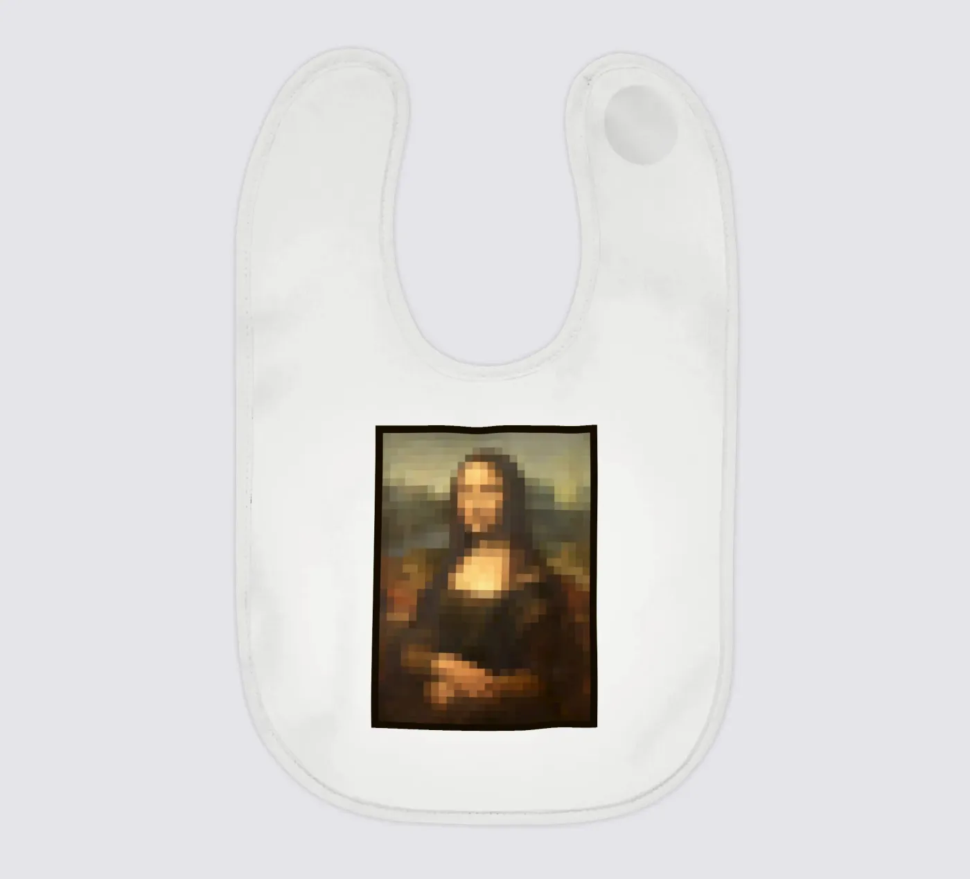 Pixeled Mona Lisa bavaglino da Pixeled