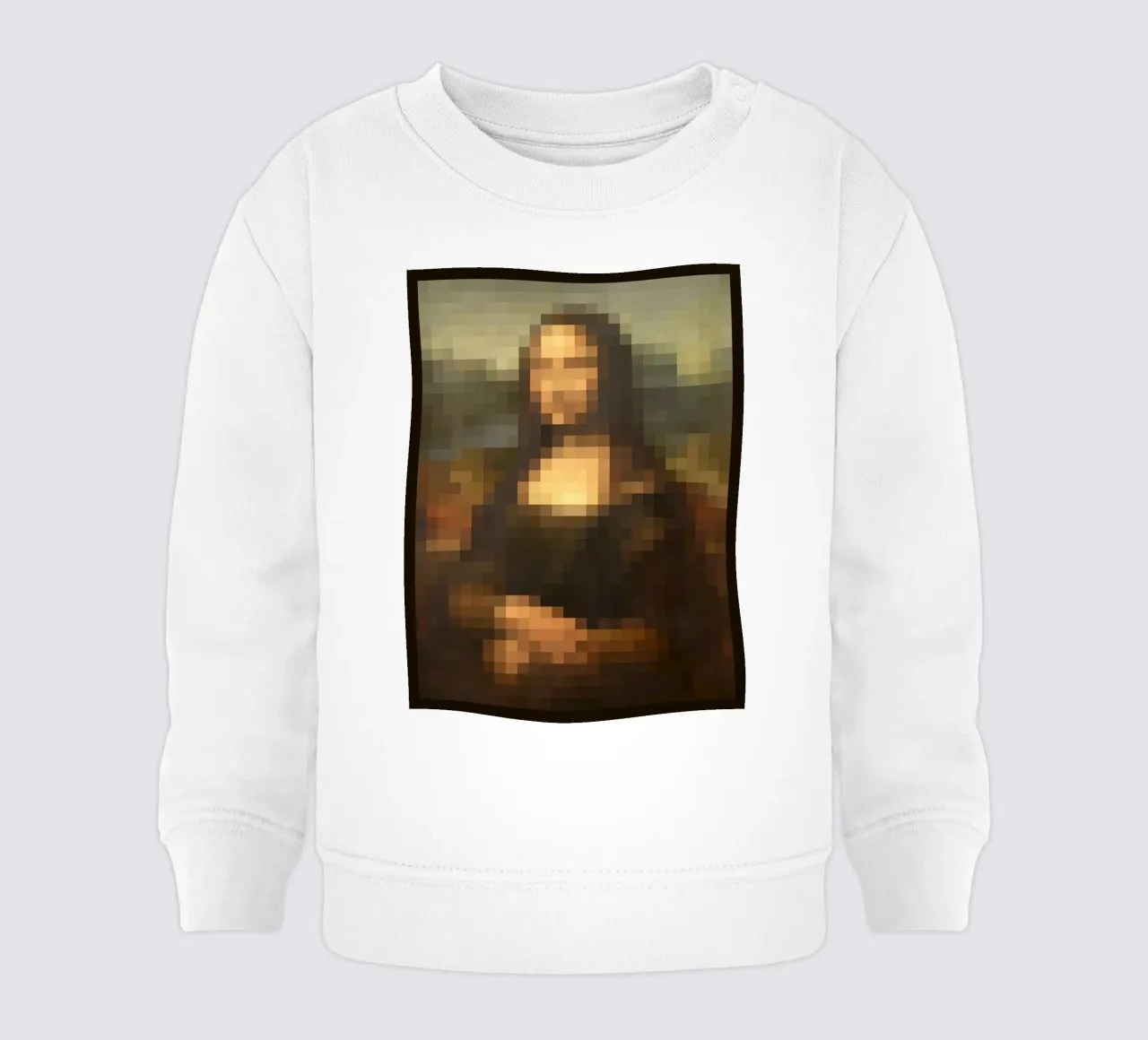 Pixeled Mona Lisa felpa neonato da Pixeled