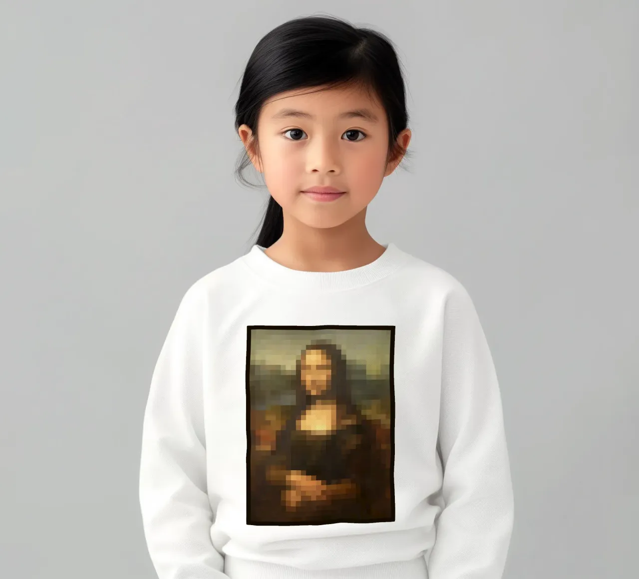 Pixeled Mona Lisa felpa bambino da Pixeled