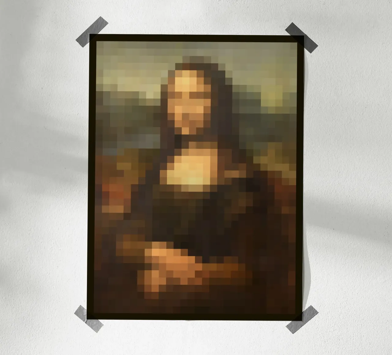 Pixeled Mona Lisa poster da Pixeled