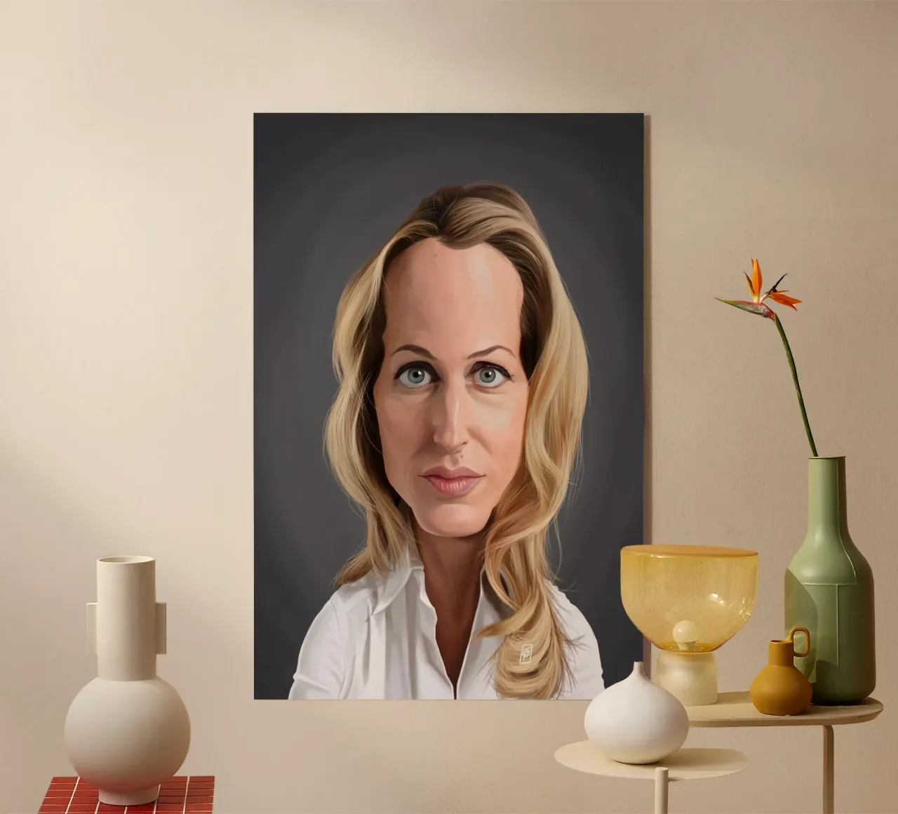 Gillian Anderson plexiglass da Rob Art | Illustration