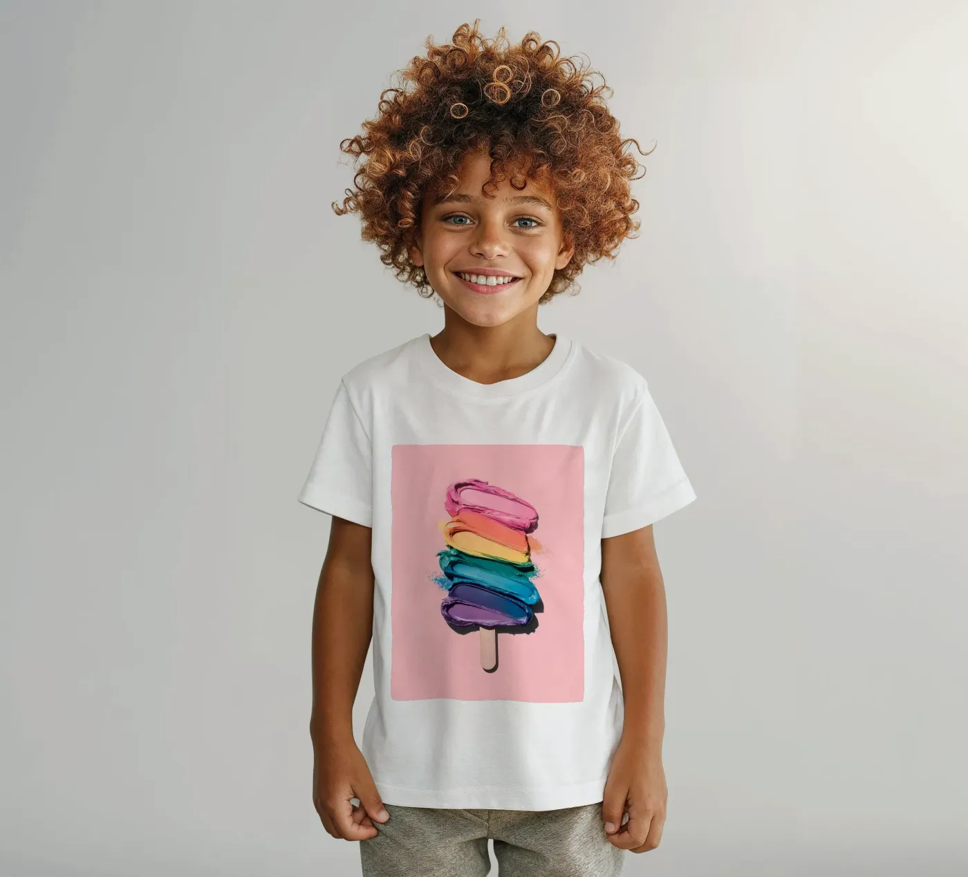 Regenbogen-Eiscreme Kinder T-Shirt von cafelab