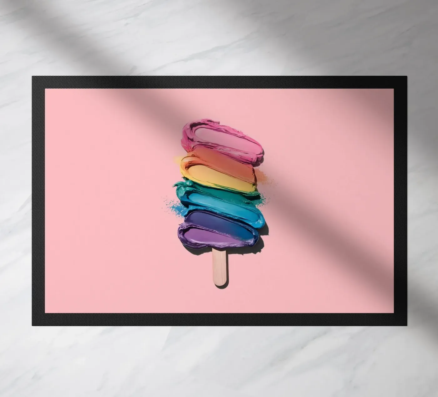 Regenbogen-Eiscreme Fußmatte von cafelab