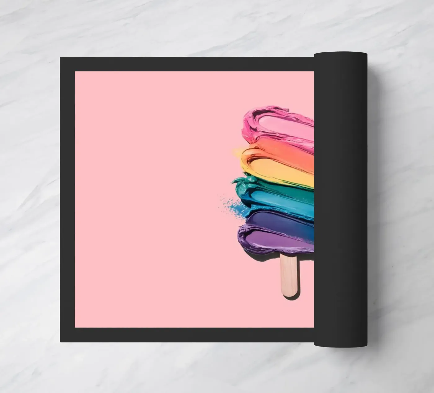 Regenbogen-Eiscreme Fußmatte von cafelab