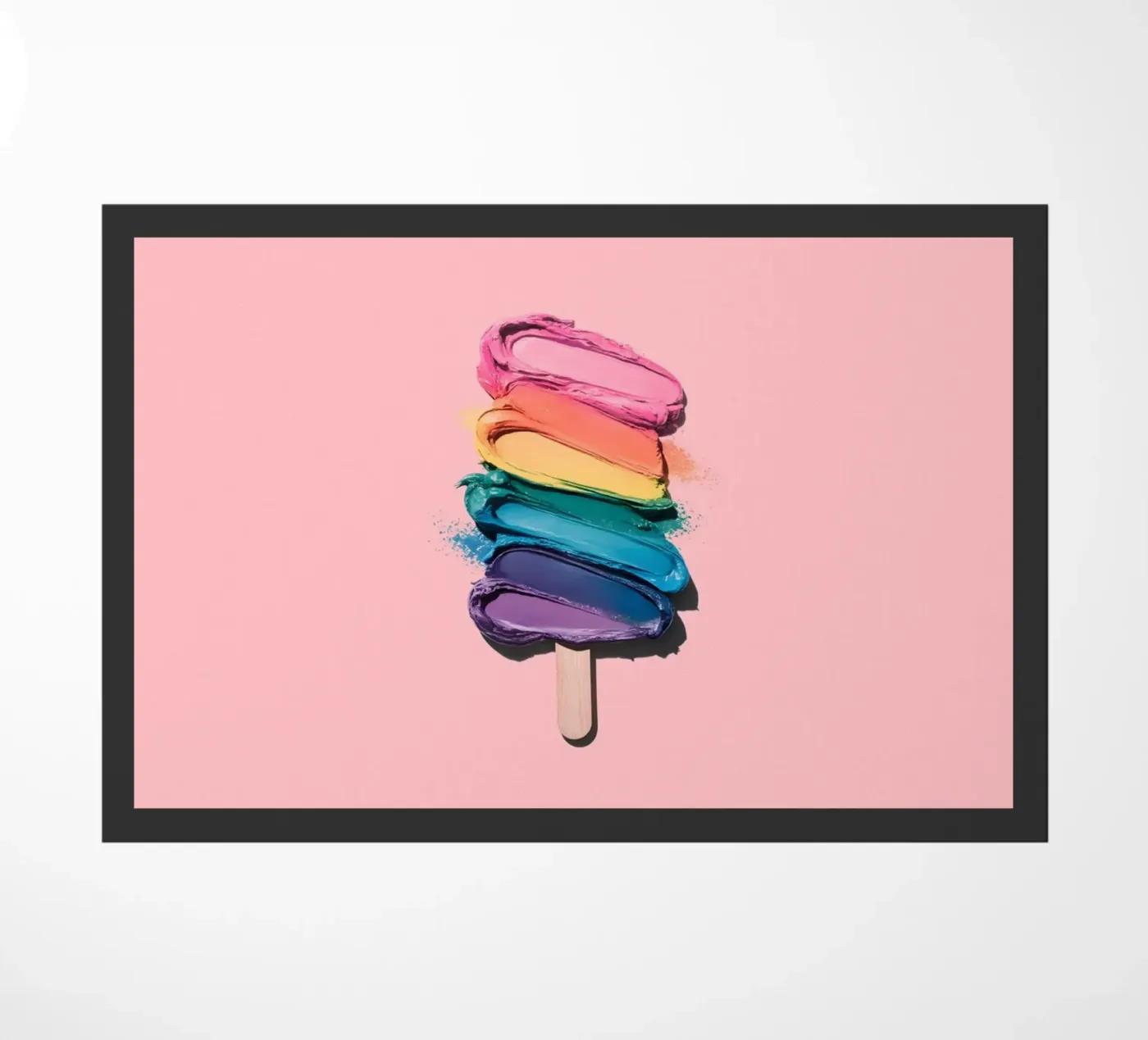 Regenbogen-Eiscreme Fußmatte von cafelab