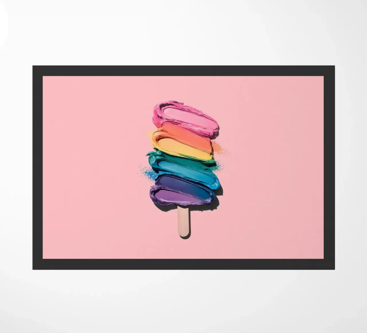 Regenbogen-Eiscreme Fußmatte von cafelab