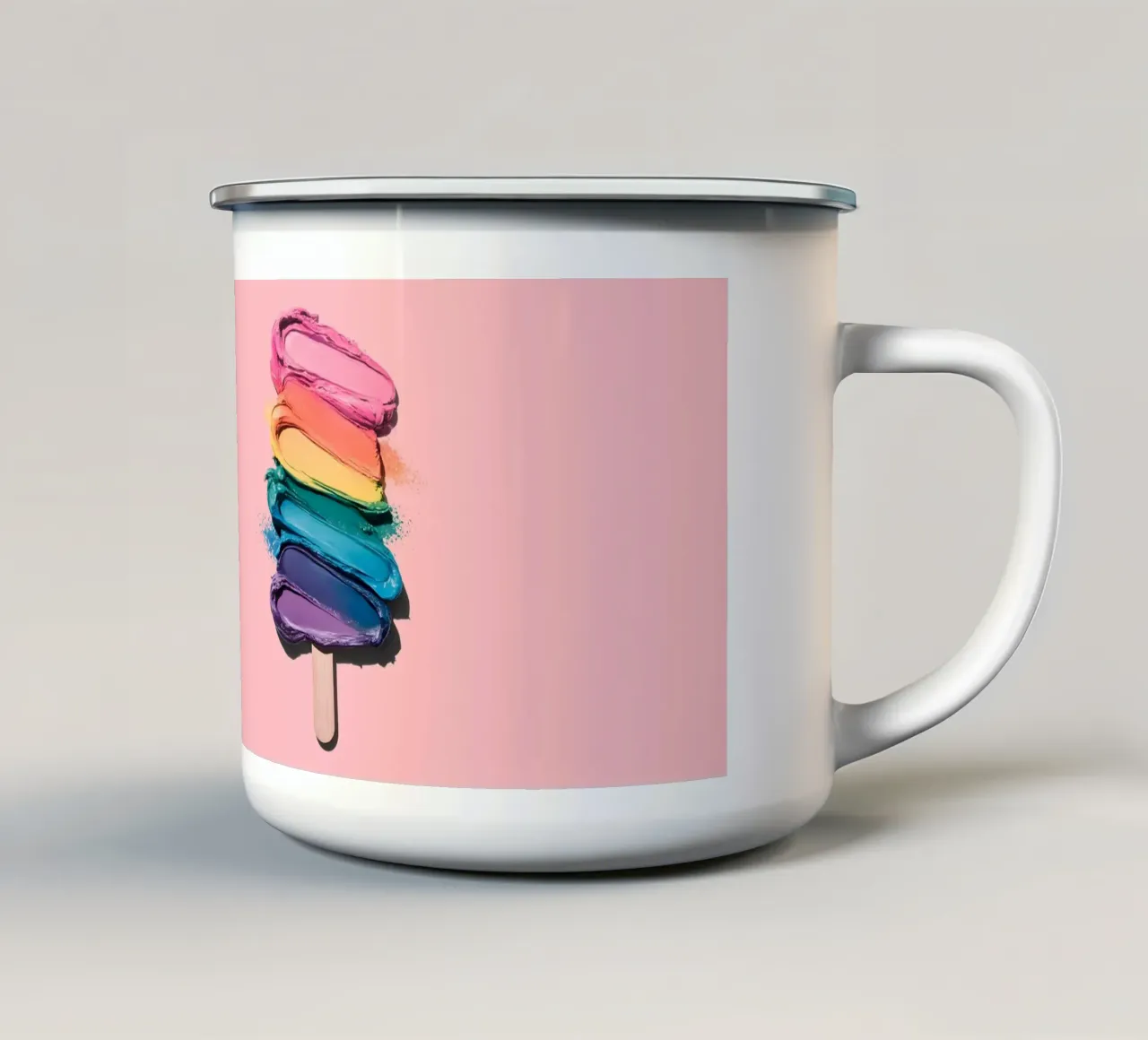 Gelato arcobaleno tazza in smalto da cafelab