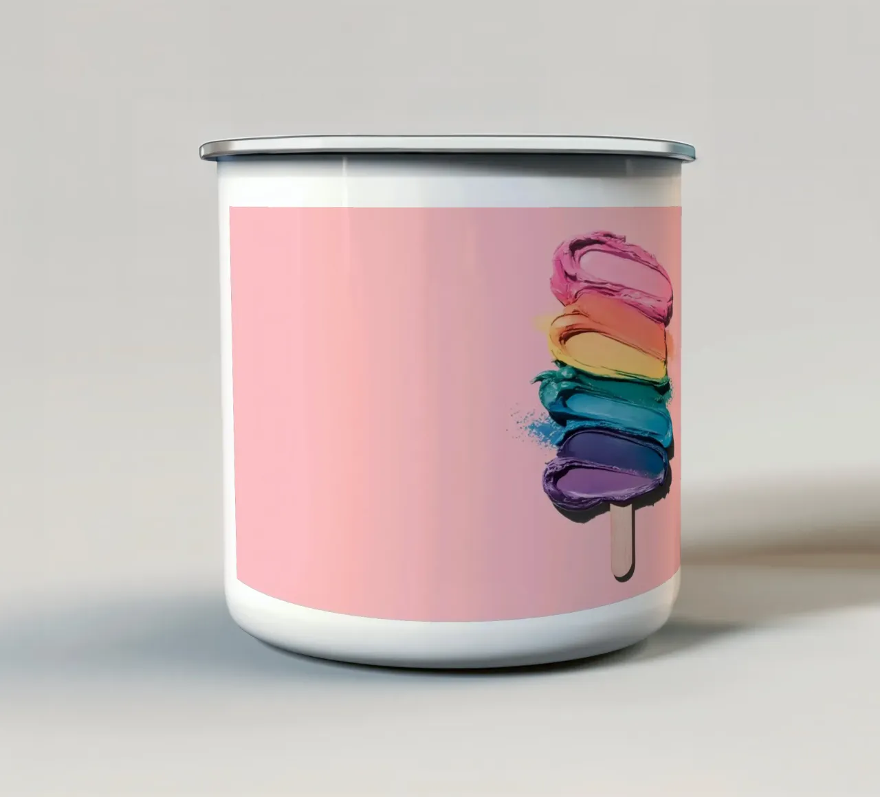 Gelato arcobaleno tazza in smalto da cafelab