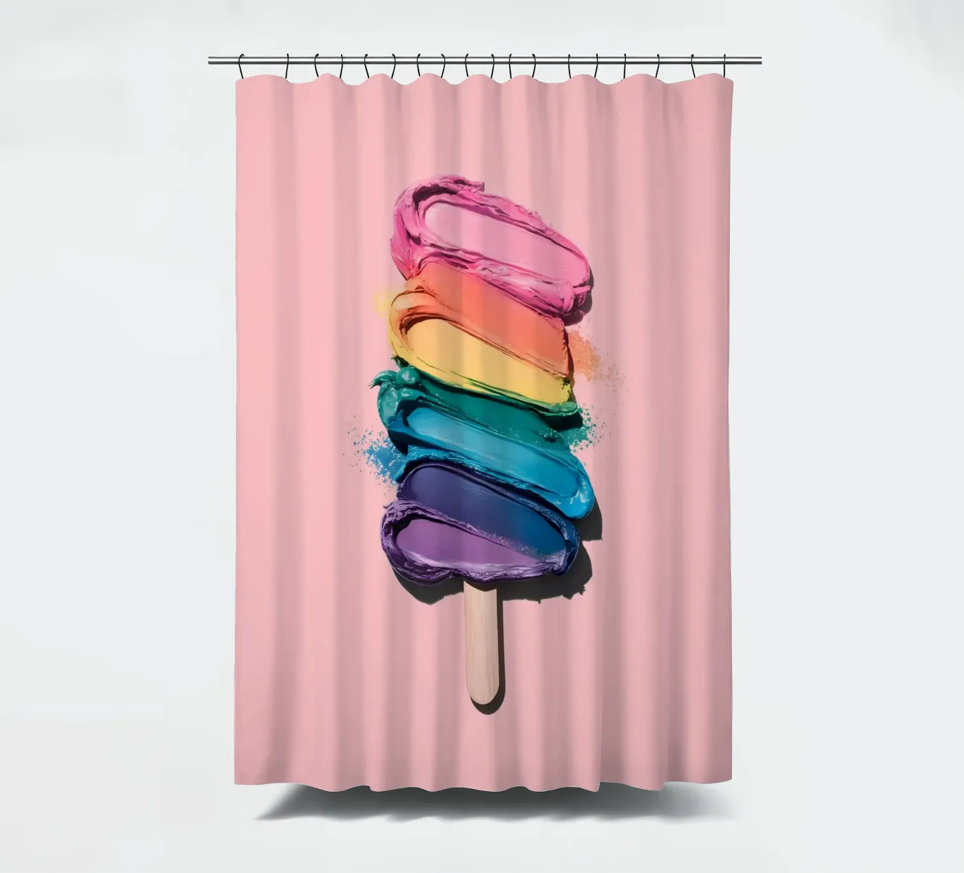 Regenbogen-Eiscreme Duschvorhang von cafelab