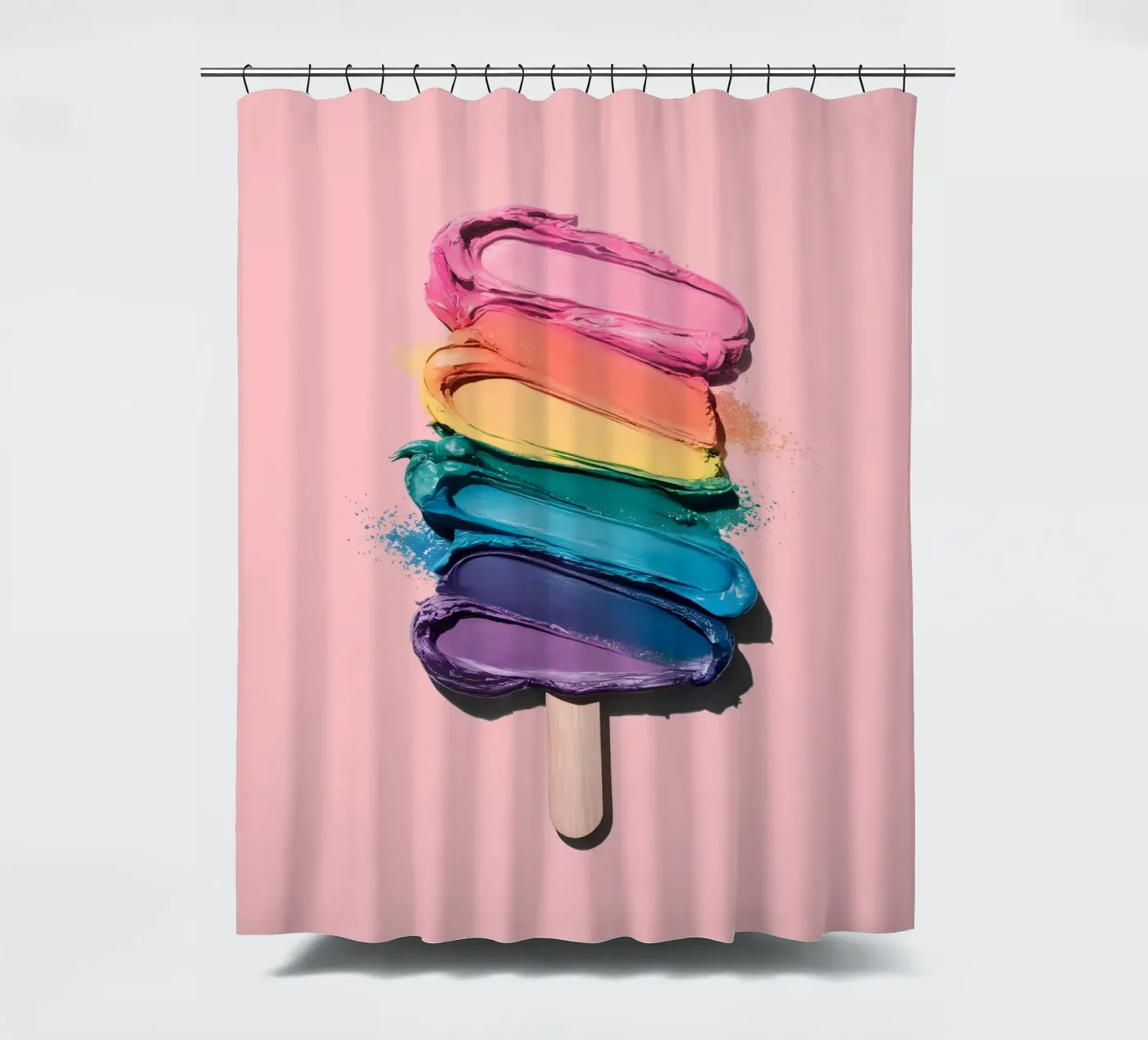 Regenbogen-Eiscreme Duschvorhang von cafelab