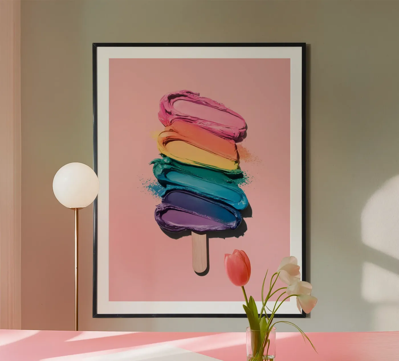 Regenbogen-Eiscreme Poster von cafelab