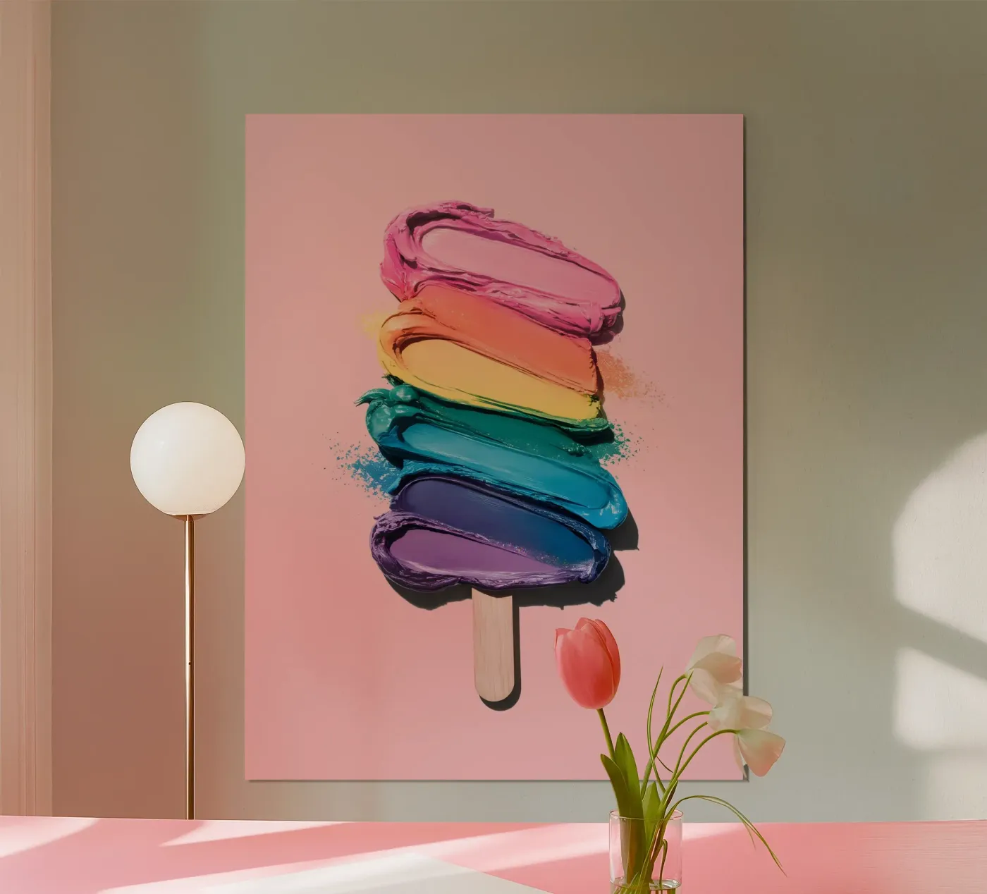 Regenbogen-Eiscreme Poster von cafelab