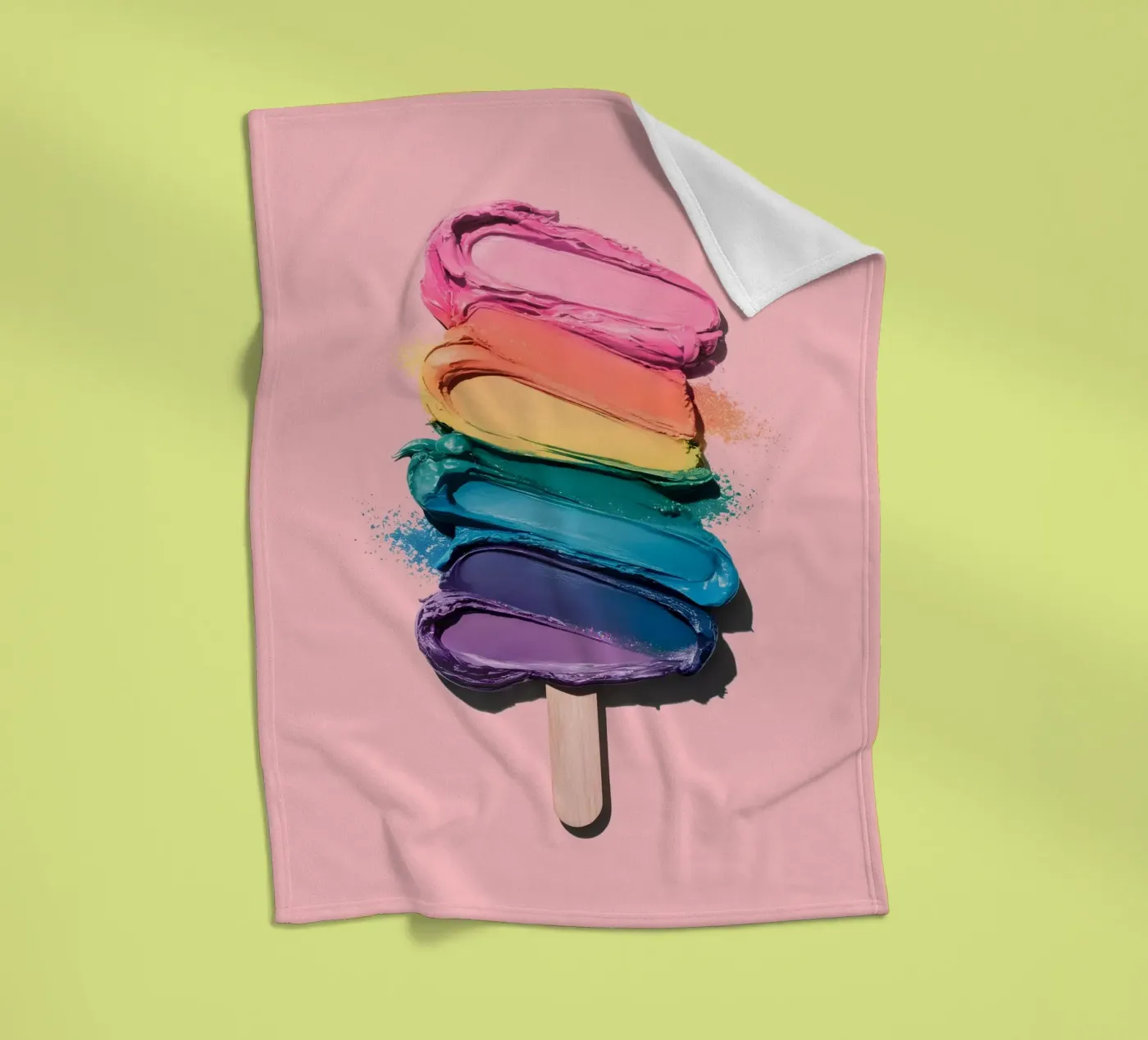 Rainbow Ice Cream Fleecedecke von cafelab