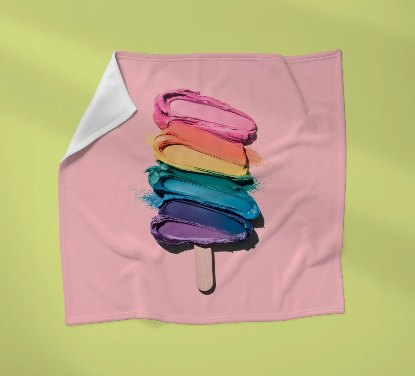 Regenbogen-Eiscreme Fleecedecke von cafelab