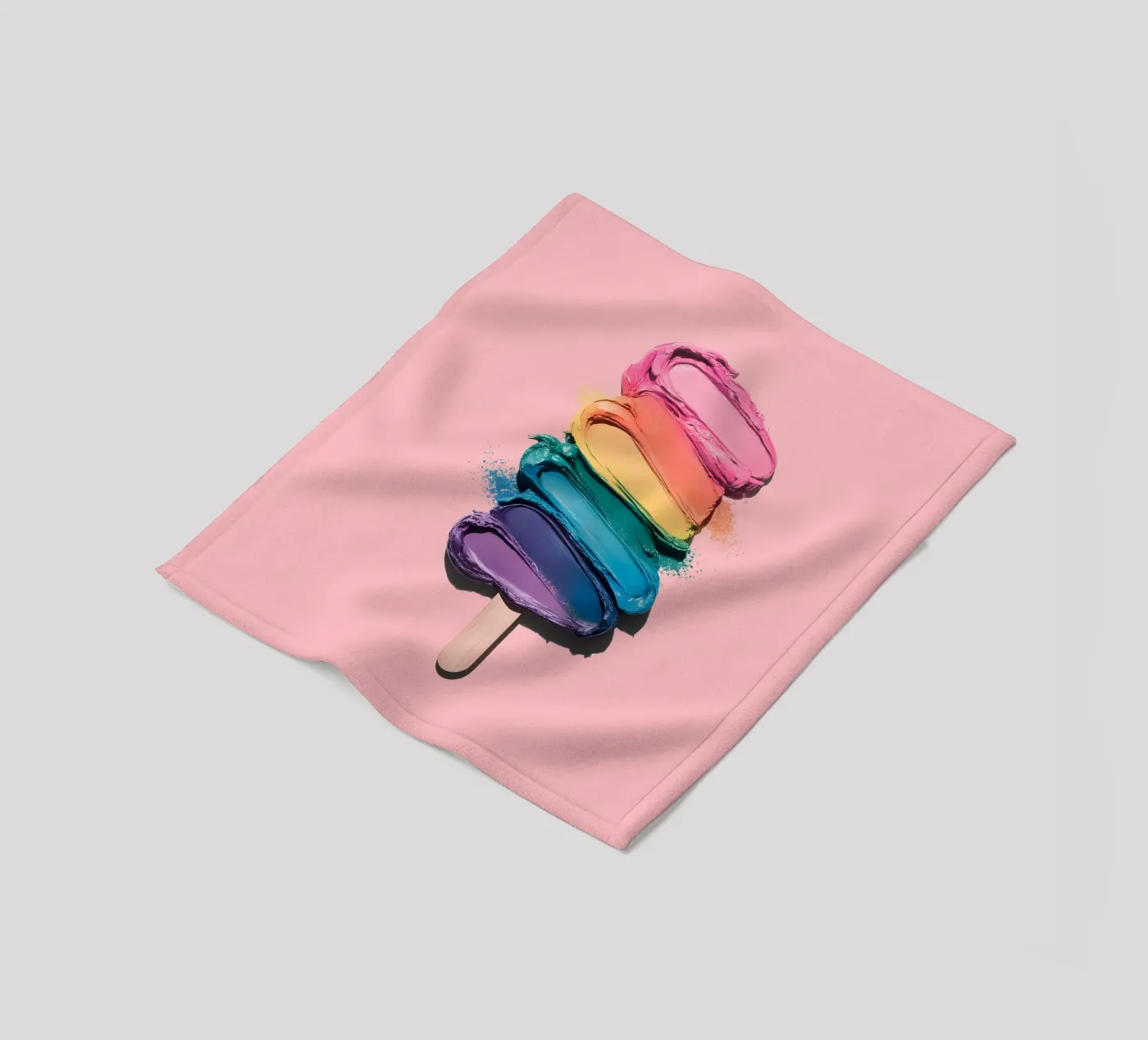 Rainbow Ice Cream Fleecedecke von cafelab