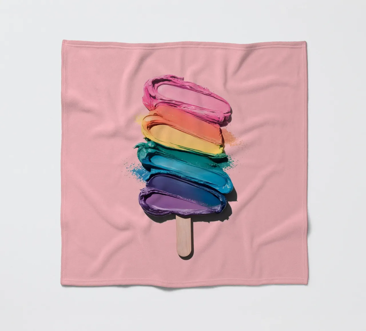 Regenbogen-Eiscreme Fleecedecke von cafelab