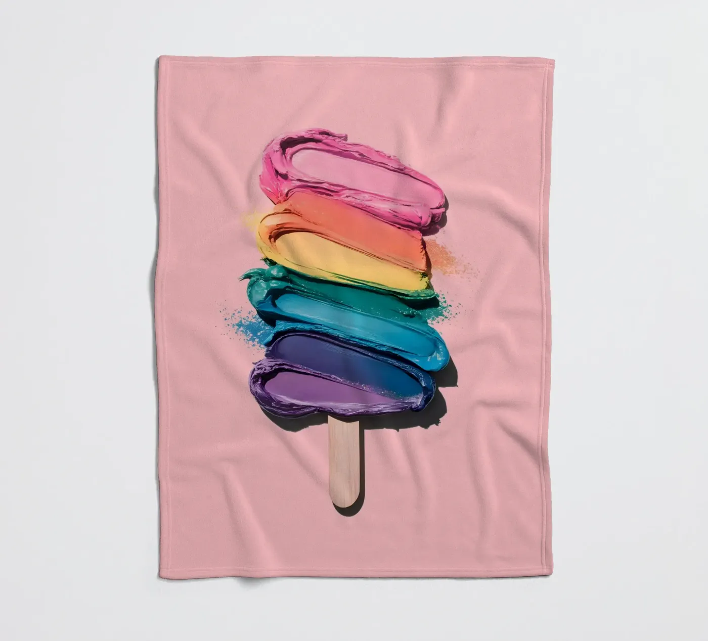 Rainbow Ice Cream Fleecedecke von cafelab