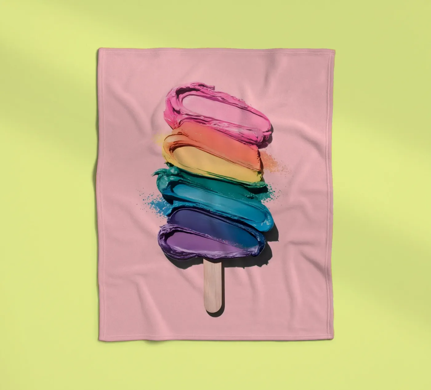 Rainbow Ice Cream Fleecedecke von cafelab