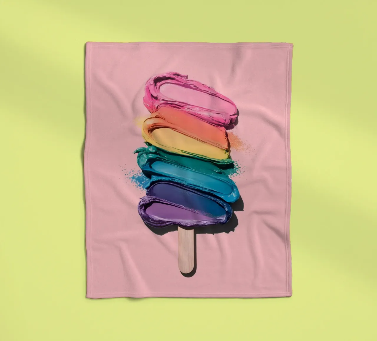 Regenbogen-Eiscreme Fleecedecke von cafelab
