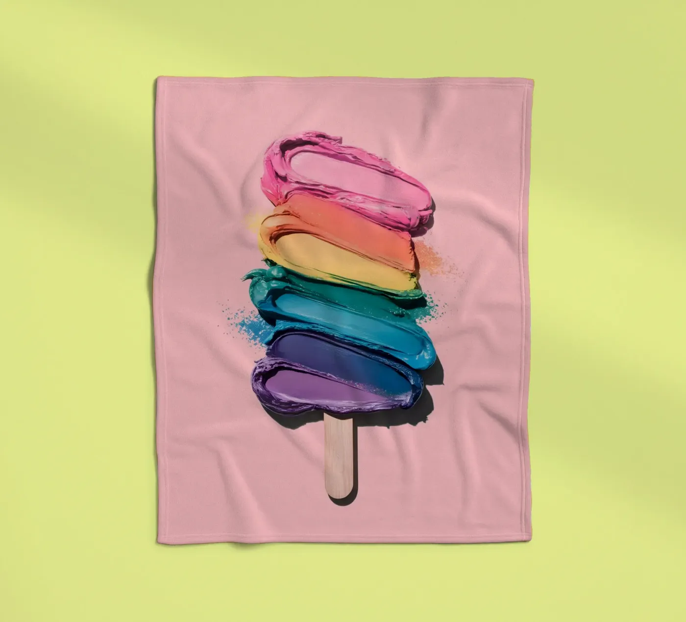 Regenbogen-Eiscreme Fleecedecke von cafelab