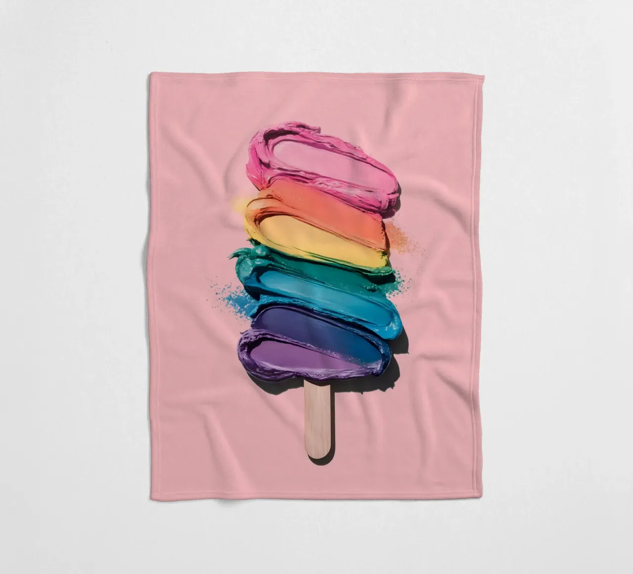 Regenbogen-Eiscreme Fleecedecke von cafelab