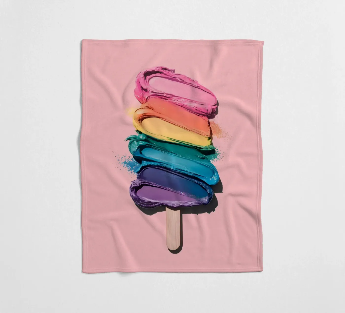 Rainbow Ice Cream Fleecedecke von cafelab