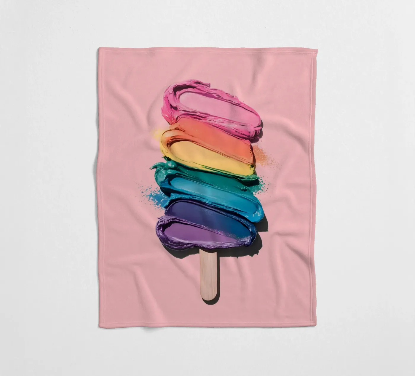 Regenbogen-Eiscreme Fleecedecke von cafelab