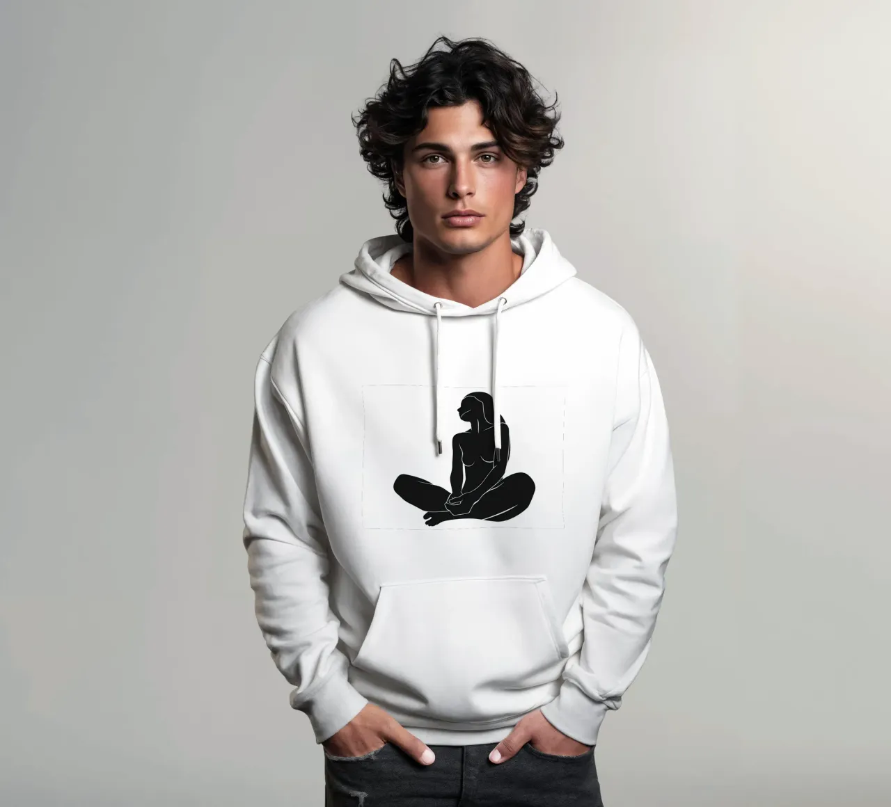 A13 Noir Nude felpa con cappuccio da Addillum
