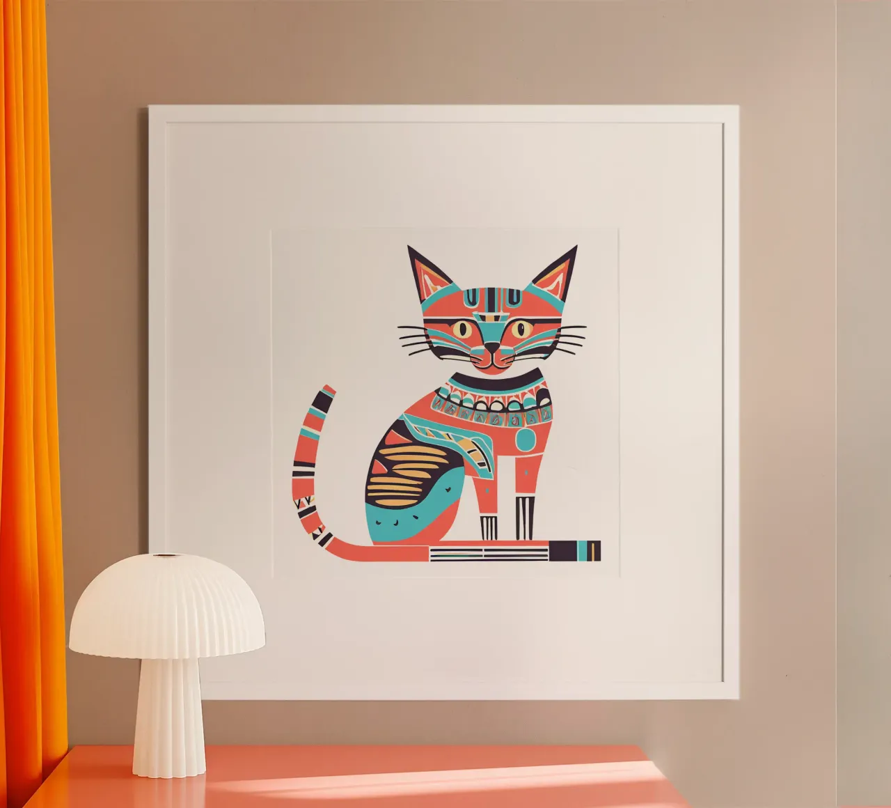 Chat Chat 1 poster con telaio in plastica da Rezh creations