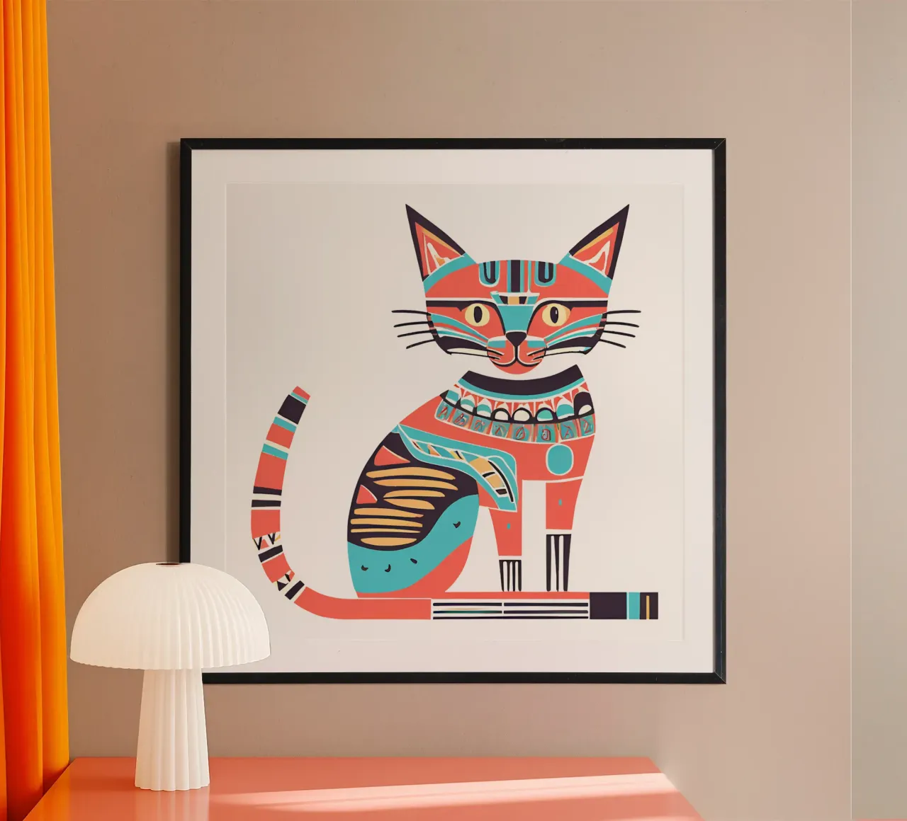 Chat Chat 1 poster con telaio in plastica da Rezh creations