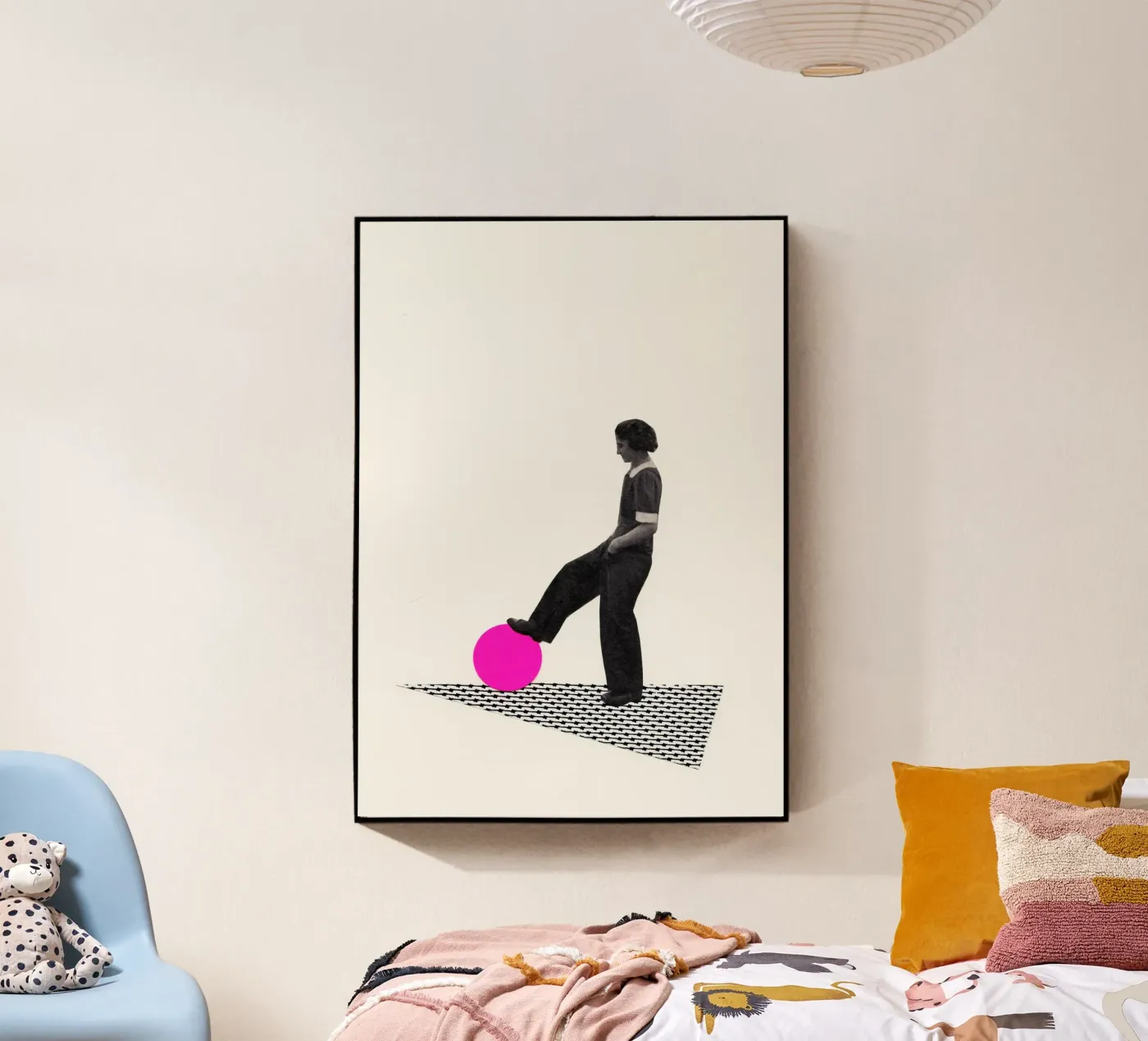 Ball Control acryl van Cassia Beck Collage